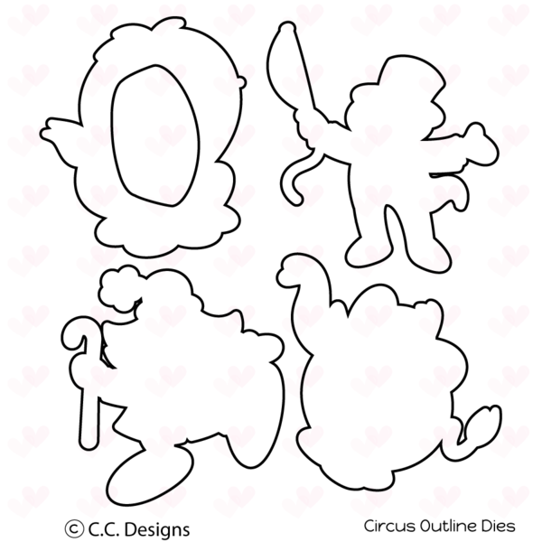 Snow C.C. Designs - Circus Clear Stamp and Circus Outline Metal Die