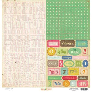 Crate Paper - Pretty Party - Alpha Label Stickers