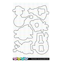 C.C. Designs - December & January Clear Stamp and Outline Die