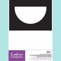 Powder Blue Crafters Companion 5" x 7" Half Moon Window Aperture - Die Cut Card Bases and Envelopes