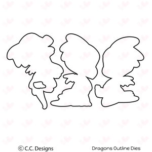 Snow C.C. Designs - Dragons  Stamp and Die