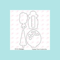 C.C. Designs Easter Town Clear Stamp and Die Sets
