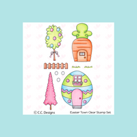 C.C. Designs Easter Town Clear Stamp and Die Sets