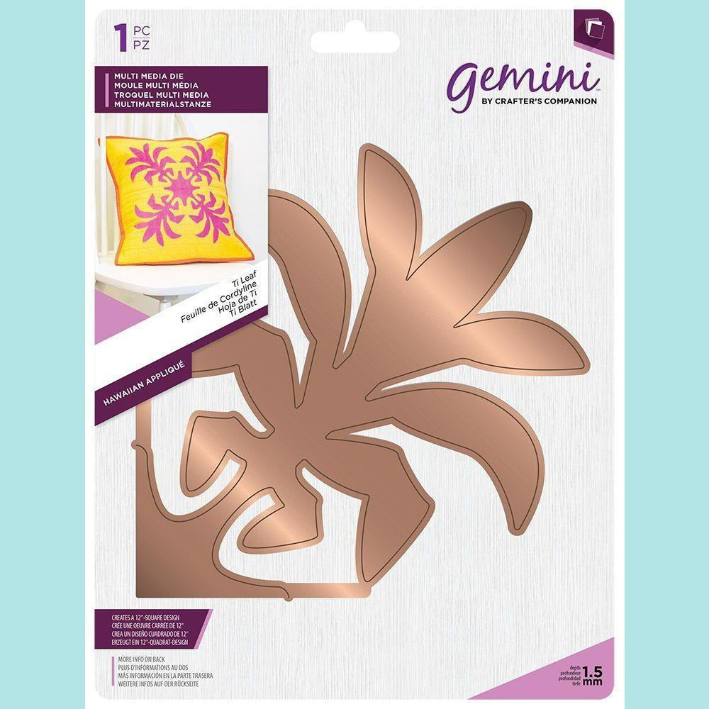 Crafter's Companion - Gemini Multi Media Hawaiian Applique Die - Ti Leaf
