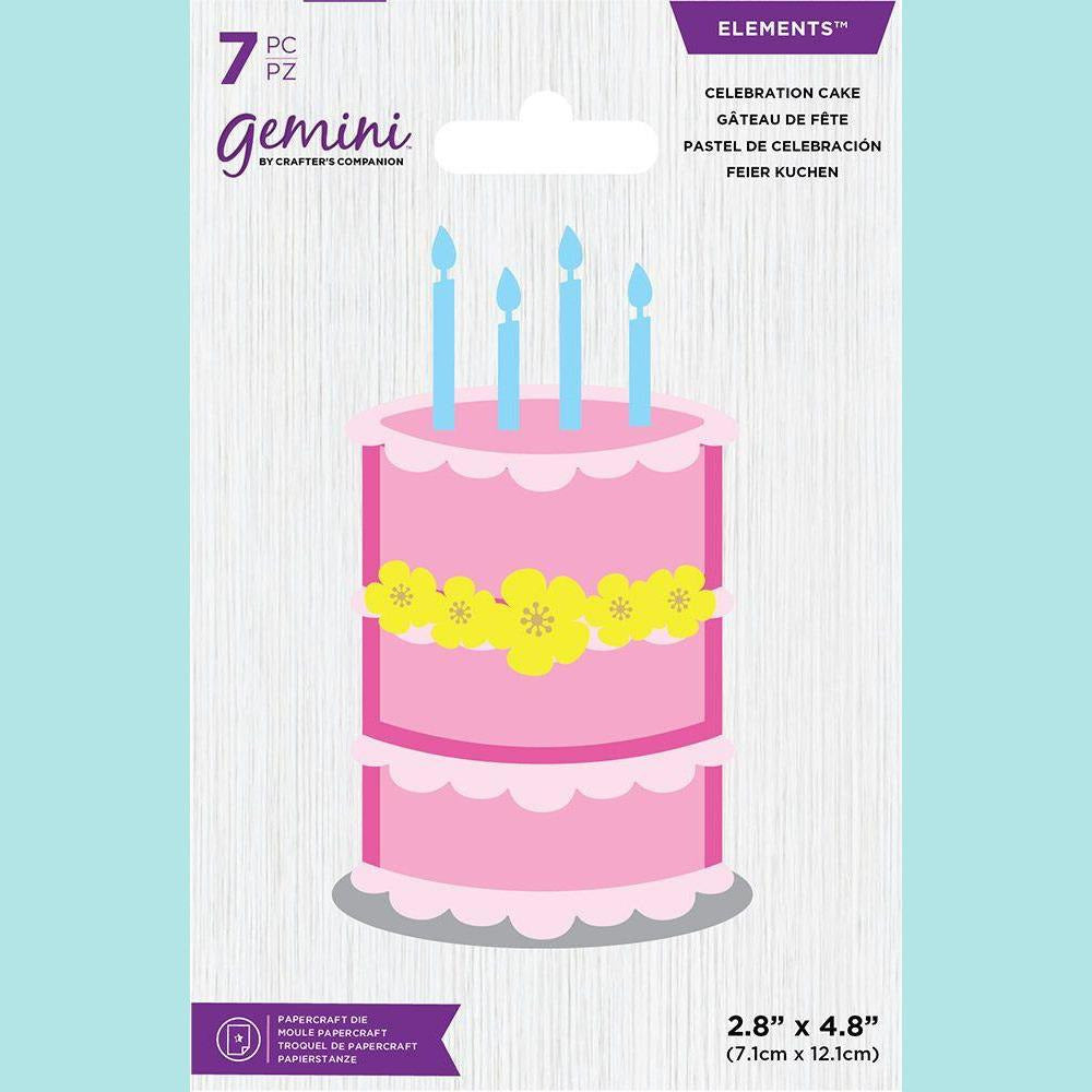  Crafter's Companion - Gemini Mini Elements Dies - Celebration Cake