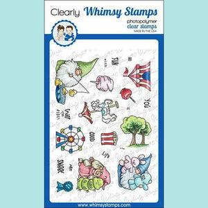 Powder Blue Whimsy Stamps - Gnome Fair Fun Clear Stamps