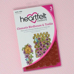 Heartfelt Creations - Clematis Birdhouse & Trellis Cling Stamp Set