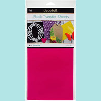iCraft - Deco Foil - Flock Transfer Sheets THINK PINK