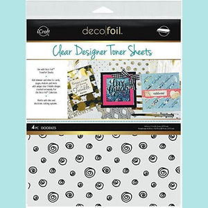 iCraft - Deco Foil - Clear Designer Toner Sheets DOODLES
