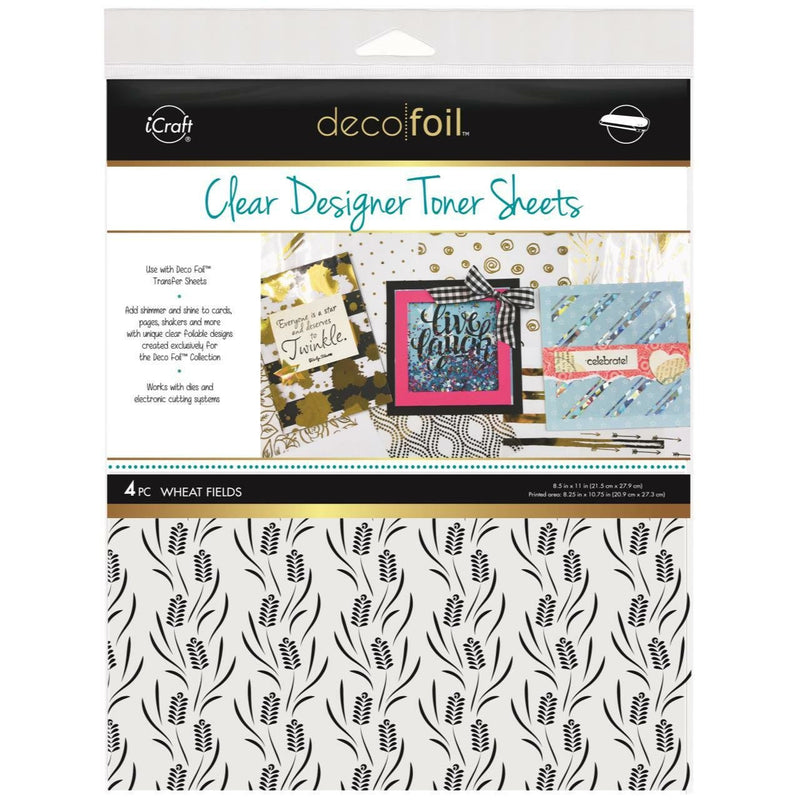 iCraft - Deco Foil - Clear Designer Toner Sheets WHEAT FIELDS