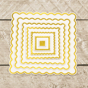 Goldenrod Couture Creations Cut, Foil and Emboss - Modern Essentials - Nesting Scalloped Squares