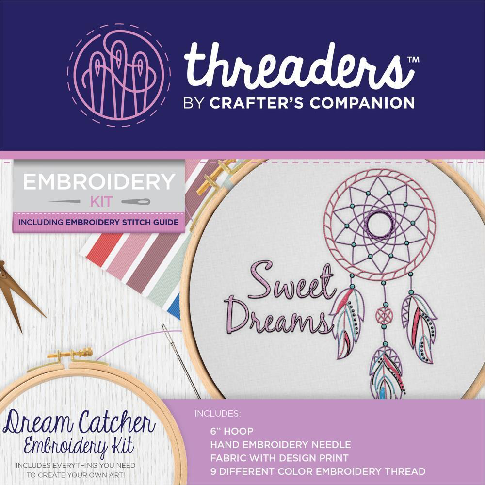 Crafters Companion Threaders Embroidery Kit - Dream Catcher
