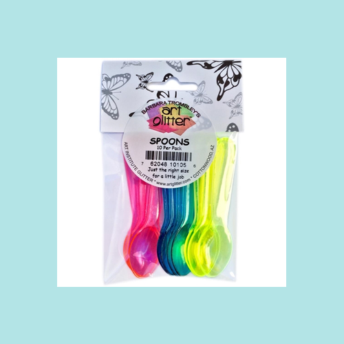 Art Glitter - Barbara Trombley's - Rainbow Glitter Spoons