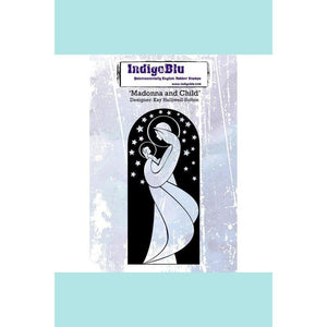 IndigoBlu Madonna and Child A6 Red Rubber Stamp by Kay Halliwell-Sutton