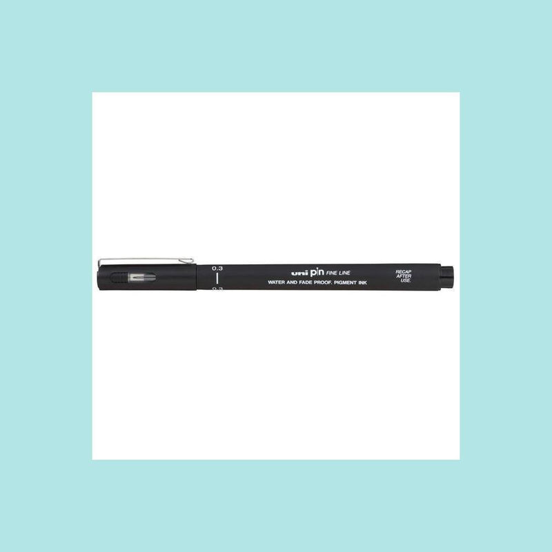 White Uni Pin Fineliner Pens