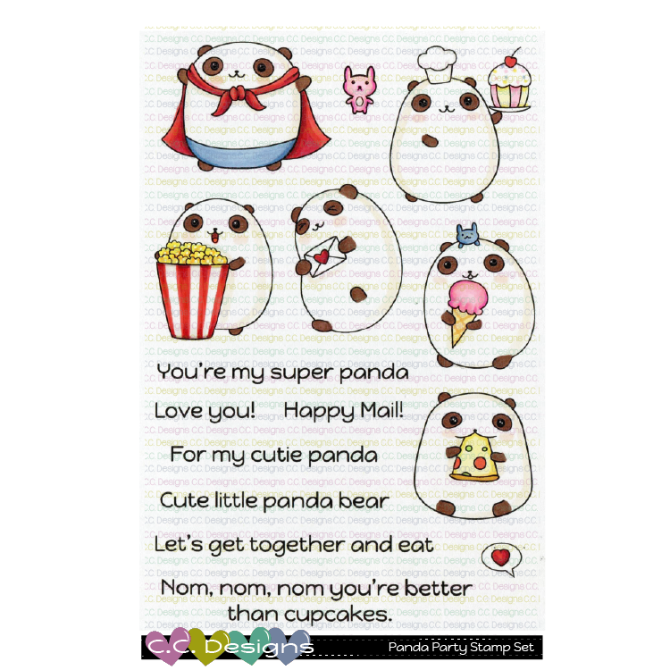 C.C. Designs - Panda Party Clear Stamp Set