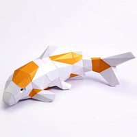 White Smoke Papercraft World - 3D Papercraft Koi Fish 3D Paper Model (Ages 10+)