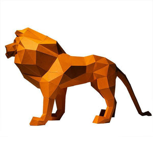 Papercraft World - 3D Papercraft Standing Lion 3D Model (Ages 12+)