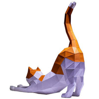 Papercraft World - 3D Papercraft Stretching Cat (Ages 10+)