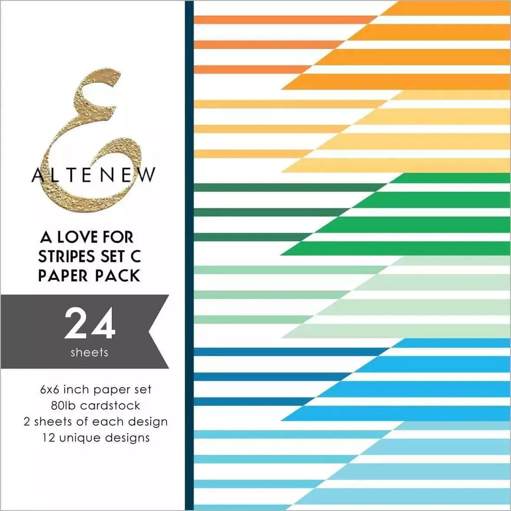 Altenew - 6 x 6 inch Paper Pack - A Love For Stripes Set C