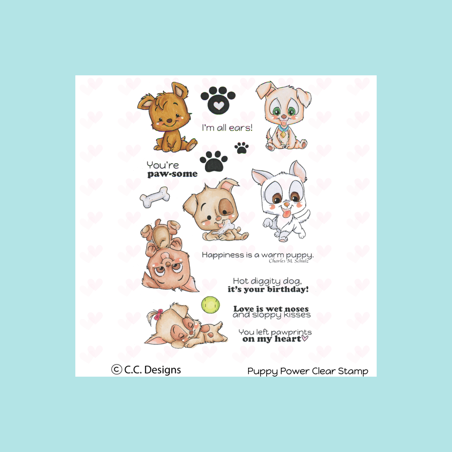 C.C. Designs Puppy Power Clear Stamp  