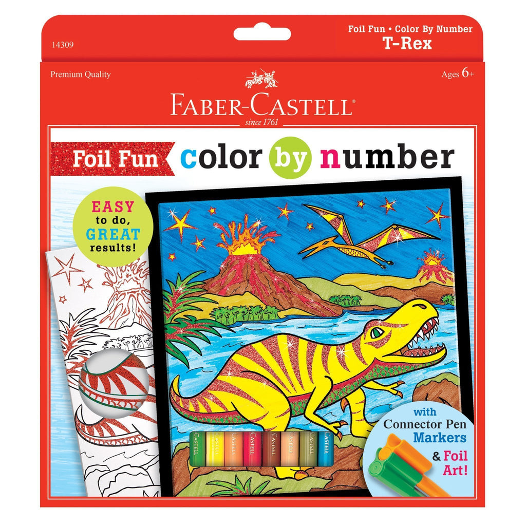 Faber-Castell - Foil Fun Colour by Number - T-Rex