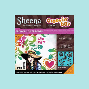Pale Violet Red Crafters Companion - Sheena's Douglass Groovin' 60's Stencils