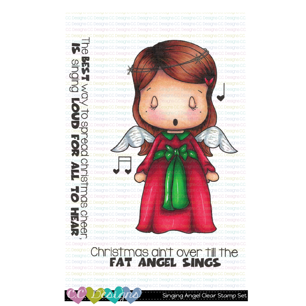 C.C. Designs - Singing Angel Swissie Clear Stamp Set