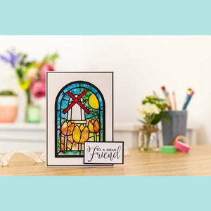 Light Gray Crafters Companion 5" x 7" Arched Window Aperture - Die Cut Card Bases and Envelopes