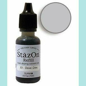 Light Gray StazOn Refills for StazOn Full Size Ink Pads & Re-Inkers