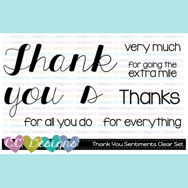 C.C. Designs - Thank You Sentiments Clear Stamp Set