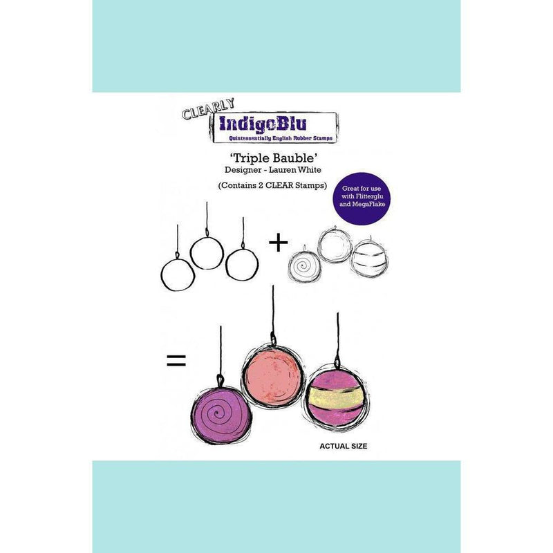 IndigoBlu Triple Bauble (2 clear stamps) A6 by Lauren White - Clear
