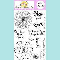Frantic Stamper Clear Stamp Set - Scribble Flowers #2